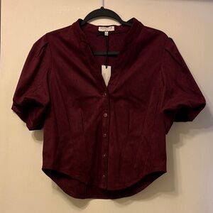 Bagatelle Faux Leather Top